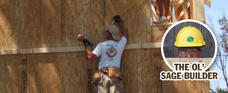 Critical Nails for Wall Sheathing Installation