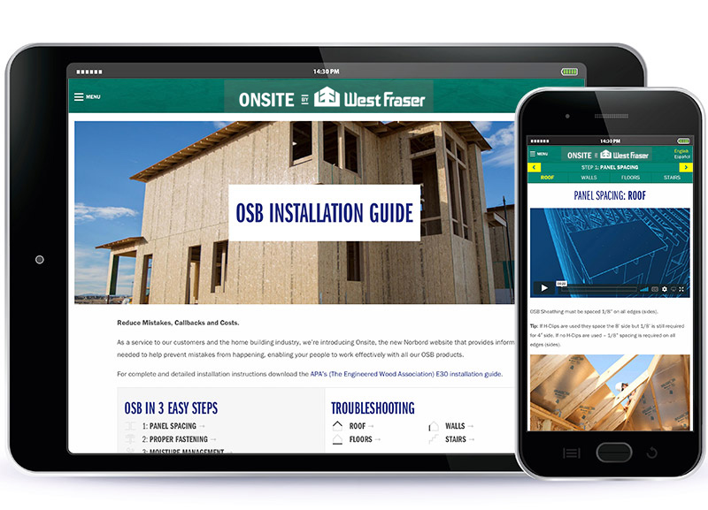 OUR NEW ONSITE MOBILE WEBSITE HELPS YOU BUILD A BETTER HOUSE | West Fraser  - Integrated Forestry Company